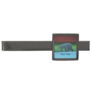 Polar Lights Polar Bear Gunmetal Finish Tie Bar