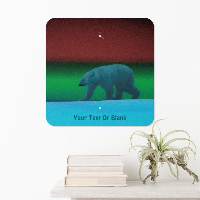 Polar Lights Polar Bear Metal Sign (In Situ(Wall))