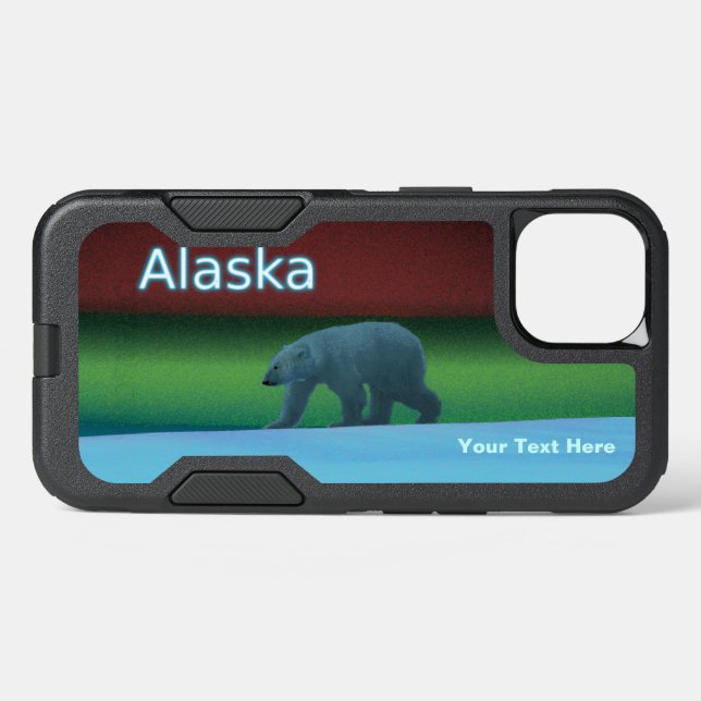 Polar Lights Polar Bear Otterbox iPhone Case (Back Horizontal)