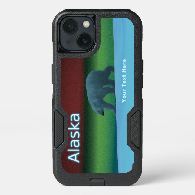 Polar Lights Polar Bear Otterbox iPhone Case (Back)