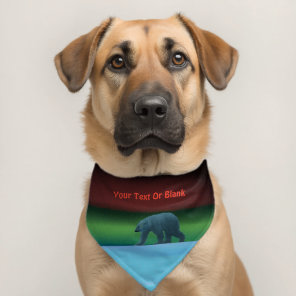 Polar Lights Polar Bear Pet Bandana Collar