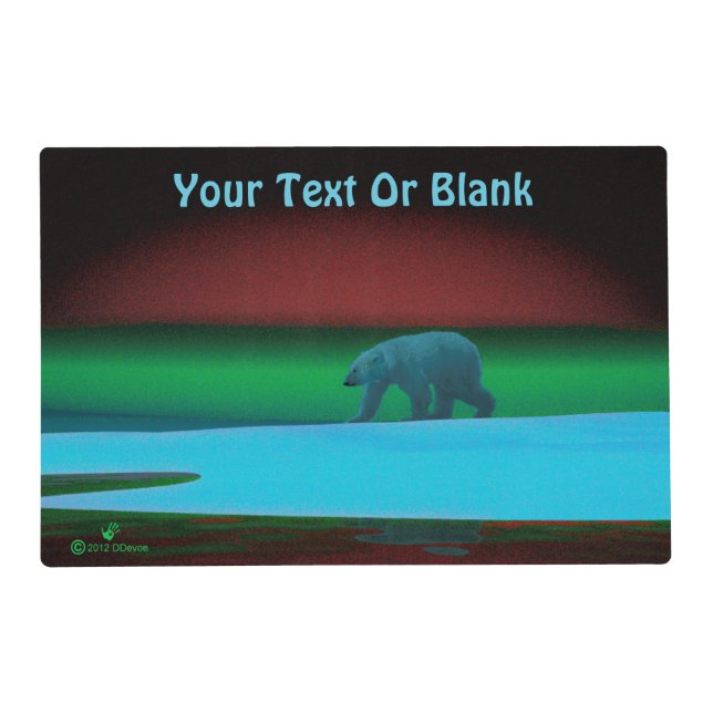 Polar Lights Polar Bear Placemat (Front)