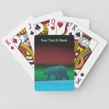 Polar Lights Polar Bear Playing Cards by Bluestar48 at Zazzle