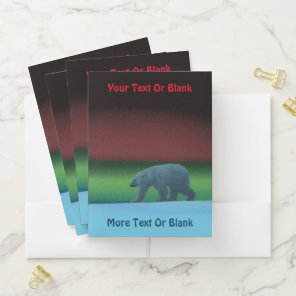 Polar Lights Polar Bear Pocket Folder