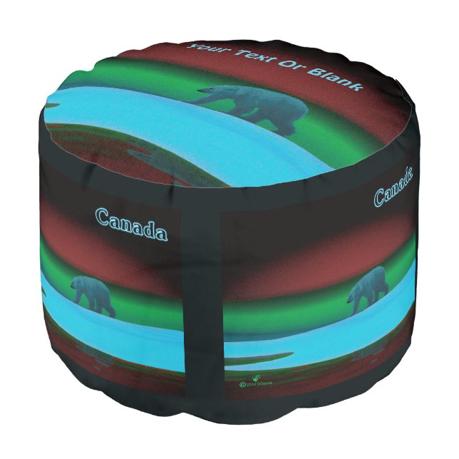 Polar Lights Polar Bear Pouf (Angled Front)