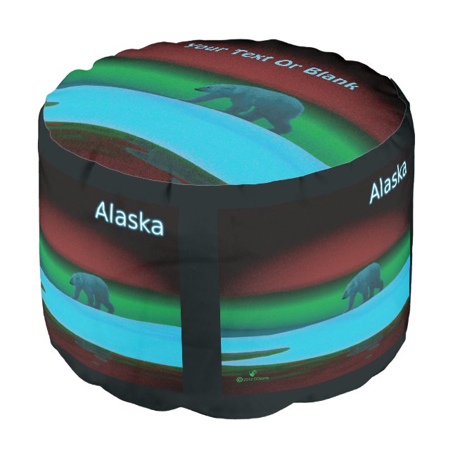 Polar Lights Polar Bear Pouf (Angled Front)