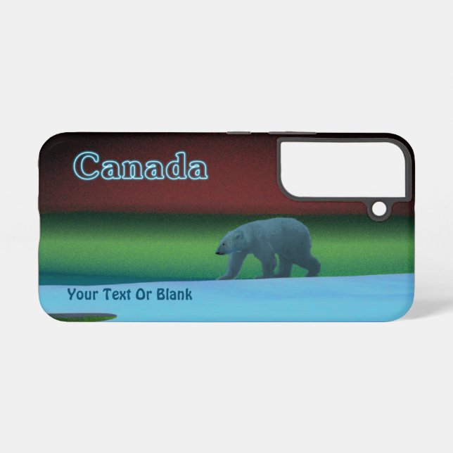 Polar Lights Polar Bear Samsung Galaxy Case (Back Horizontal)