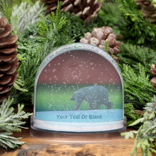 Polar Lights Polar Bear Snow Globe