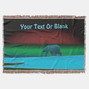 Polar Lights Polar Bear Throw Blanket