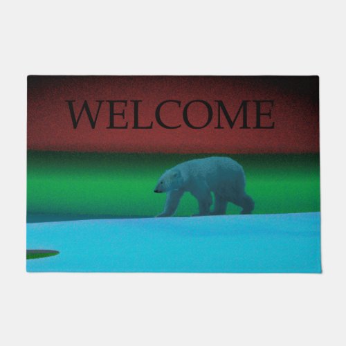 Polar Lights Polar Bear _ Welcome Doormat