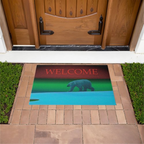 Polar Lights Polar Bear _ Welcome Doormat