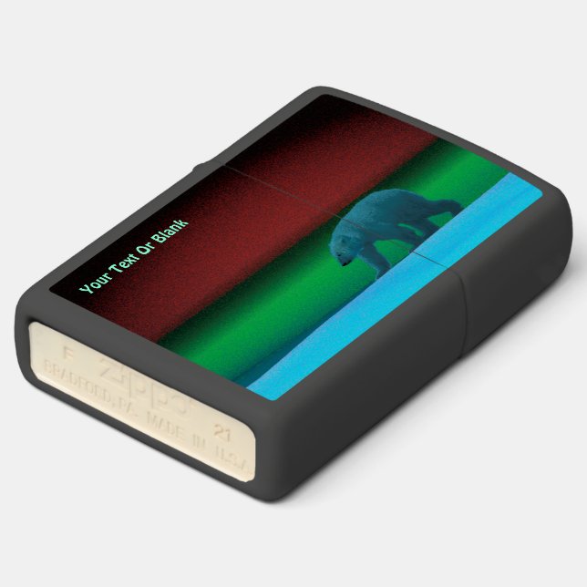 Polar Lights Polar Bear Zippo Lighter (Angled)