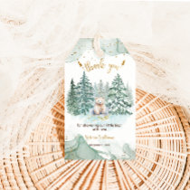Polar Little Bear Baby Shower Thank You Gift Tags
