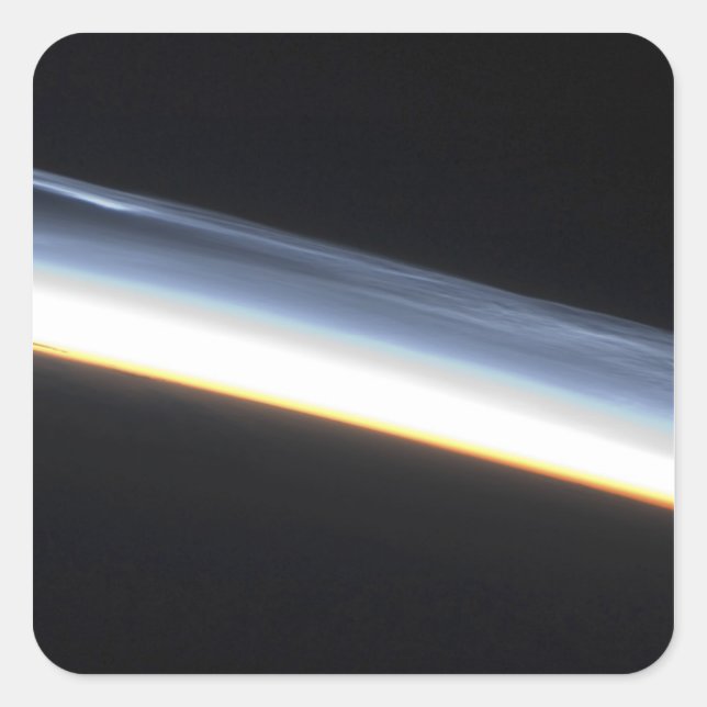 Polar mesospheric clouds square sticker (Front)