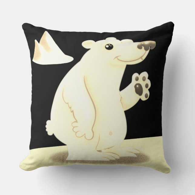 Polar Opposites Throw Pillow (Front)