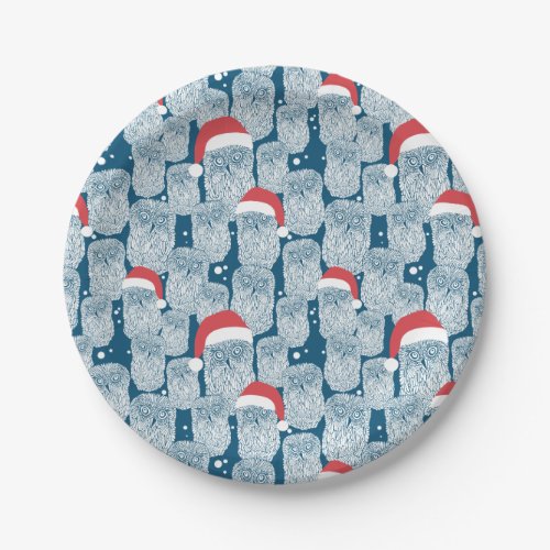 Polar Owls In Christmas Paper Plates