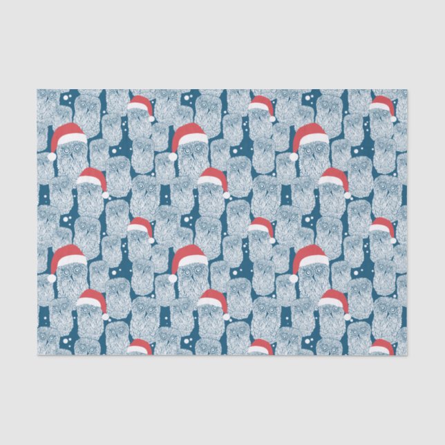 Polar Owls In Christmas Tissue Paper (Front)