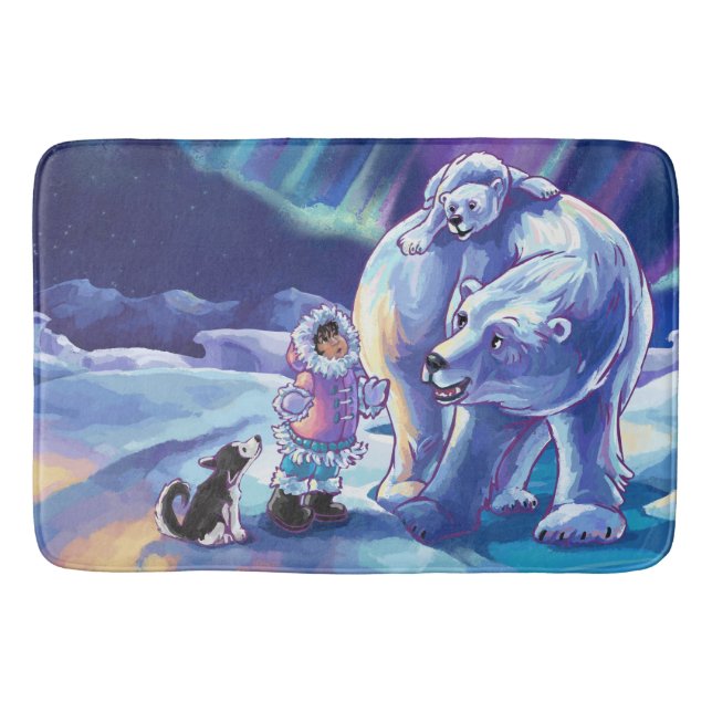Polar Pals Painting Bathroom Mat (Front)