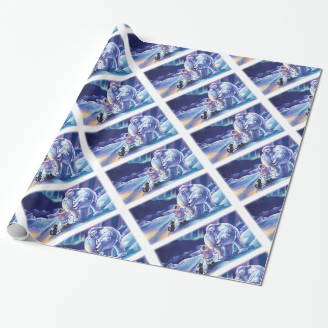 Polar Pals Wrapping Paper (Unrolled)