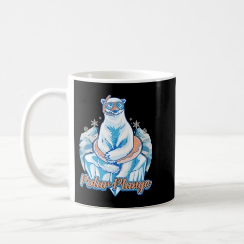 Polar Plunge Ice Jump Funny Polar Bear Winter Coffee Mug