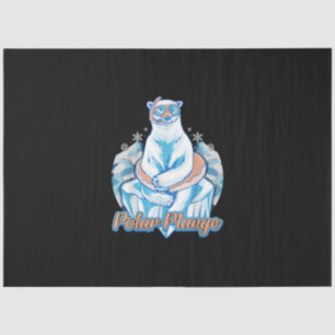 Polar Plunge Ice Jump Funny Polar Bear Winter Swim Tissue Paper
