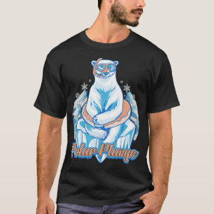 Polar Plunge Ice Jump Funny Polar Bear Winter T-Shirt