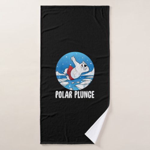 Polar Plunge Ice Jump Polar Bear Winter Swim Bath Towel