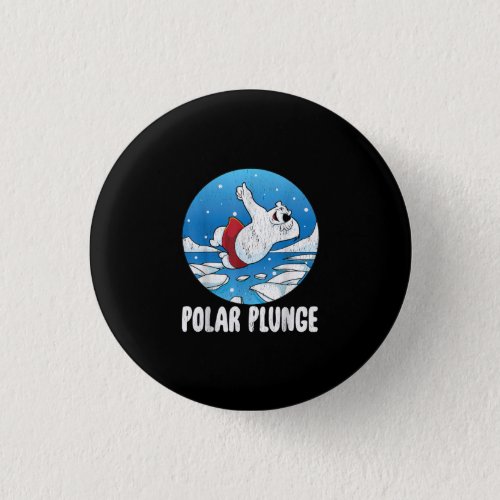 Polar Plunge Ice Jump Polar Bear Winter Swim Button