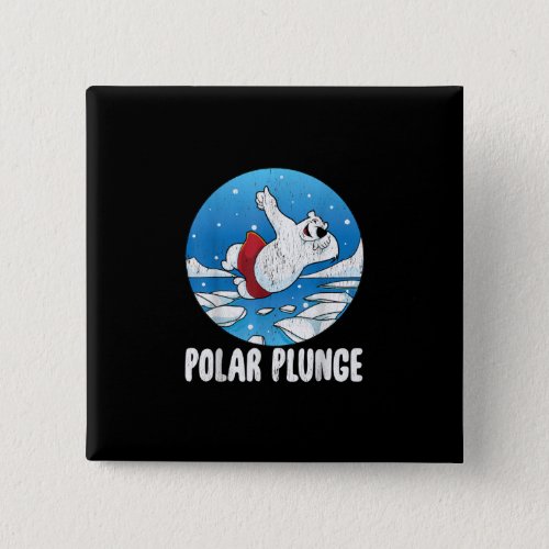 Polar Plunge Ice Jump Polar Bear Winter Swim Button
