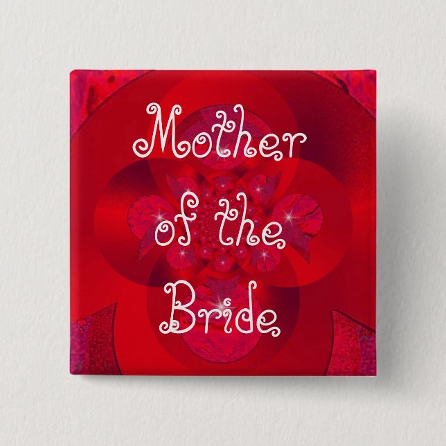polar red, Mother of the Bride Button (Front)