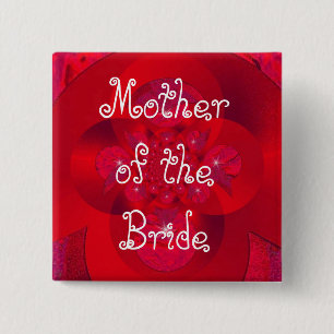 polar red, Mother of the Bride Button