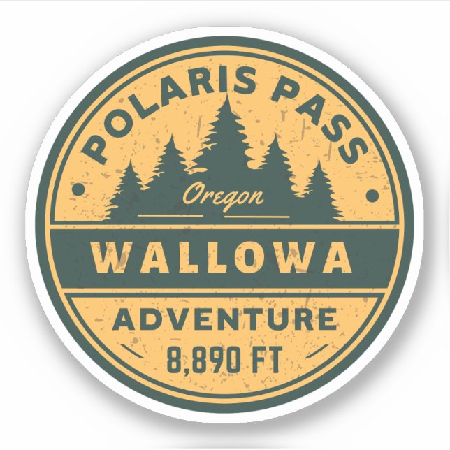 polaris pass wallowa hiking Oregon alpine pass Sticker (Front)