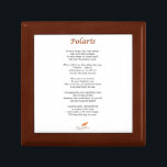 Polaris Poem on Wooden Jewelry Keepsakes Box<br><div class="desc">Polaris,  for those who don't know,  is the name for the North Star. Sooner or later,  we all lose our way,  and,  if we're lucky,  we have a North Star to guide us home.</div>