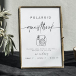 Polaroid Guest Book | Minimalist Wedding Sign at Zazzle