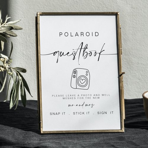 Polaroid Guest Book  Minimalist Wedding Sign