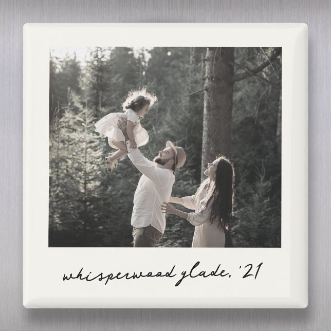 Polaroid Photo Magnet | Custom Vintage Retro Art (Turn favorite photos into vintage inspired fridge magnets with a timeless Polaroid look)