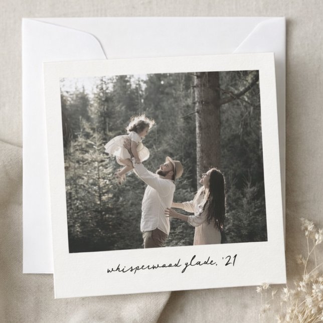 Polaroid Photo Note Card | Custom Vintage Retro (Turn a favorite photo into vintage inspired cards with a timeless Polaroid look)