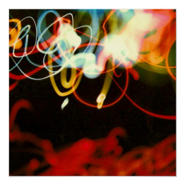 Polaroid SX-70 Photo Light Painting #6 Poster (Front)