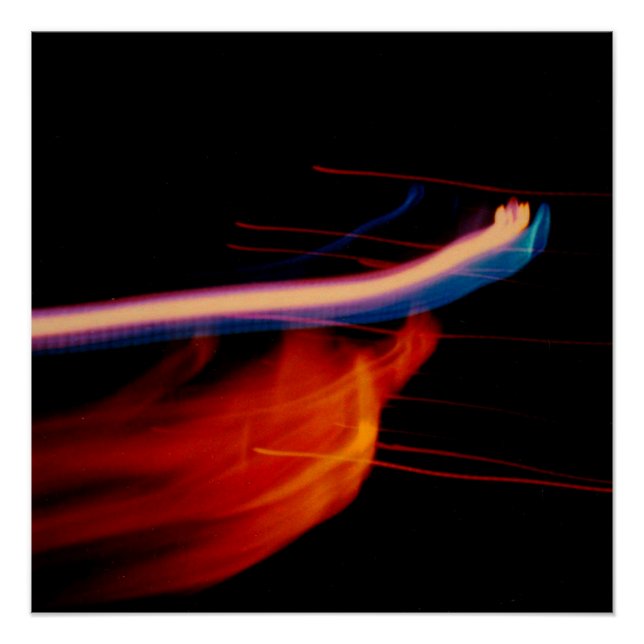 Polaroid SX-70 Photo Light Painting #7 Poster (Front)