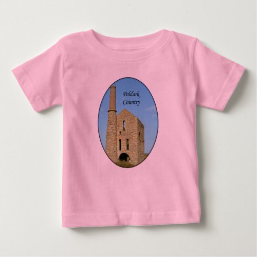 Poldark Country Mine Ruins Cornwall England Baby T_Shirt