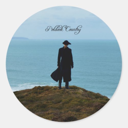 Poldark Country Photo Cornwall England Classic Round Sticker