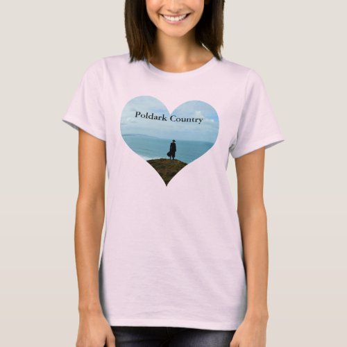 Poldark Country Photo Heart Cornwall England T_Shirt