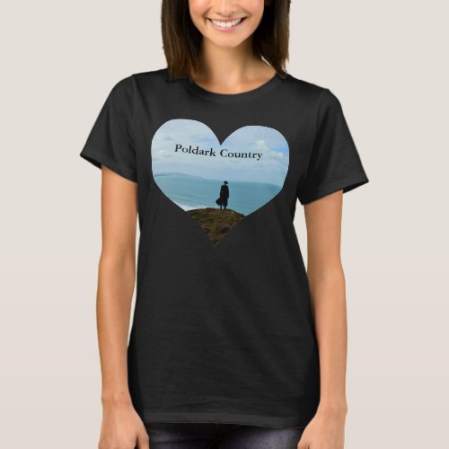 Poldark Country Photo Heart Cornwall England T_Shirt