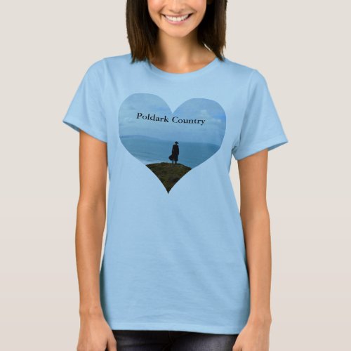 Poldark Country Photo Heart Cornwall England T_Shirt