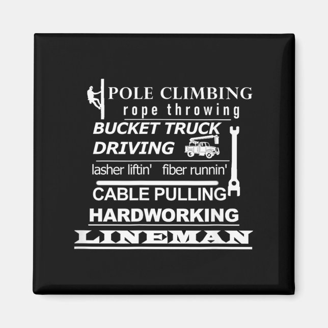 Pole Climbing Fiber Running Cable Pulling Lineman Magnet (Front)