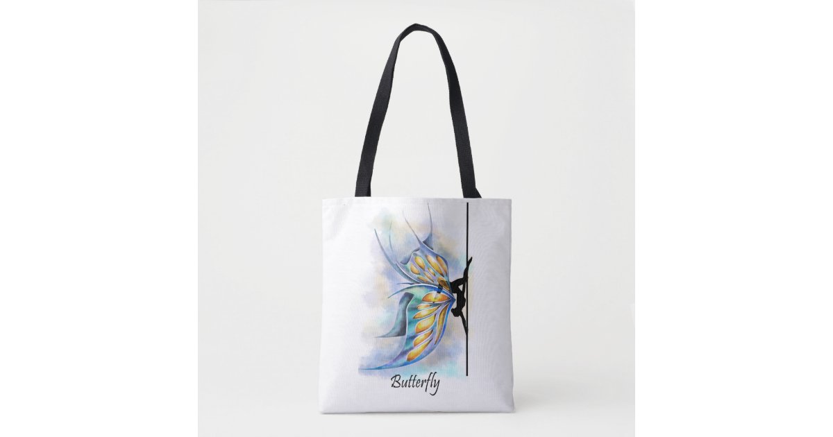 Pole Dance Butterfly Pose with Butterfly Wings Bag