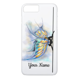 Pole Dance Butterfly with Wings Custom Name iPhone 8 Plus/7 Plus Case
