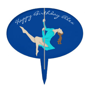 Pole Fitness Cake Topper