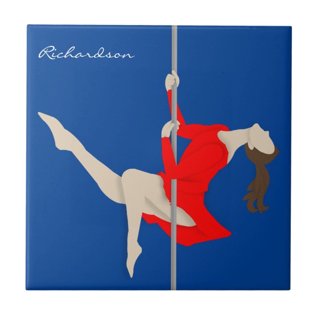 Pole Fitness Ceramic Tile (Front)