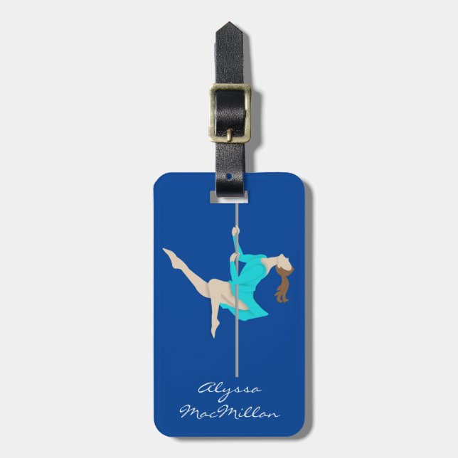 Pole Fitness Luggage Tag (Front Vertical)